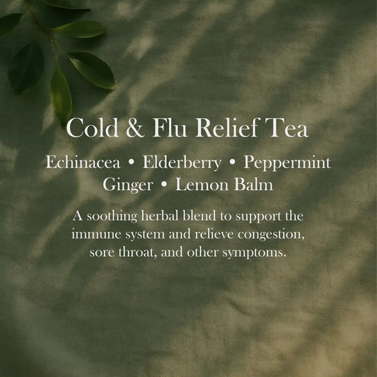 Cold and Flu Relief Tea for immune system support and natural cold symptom relief.