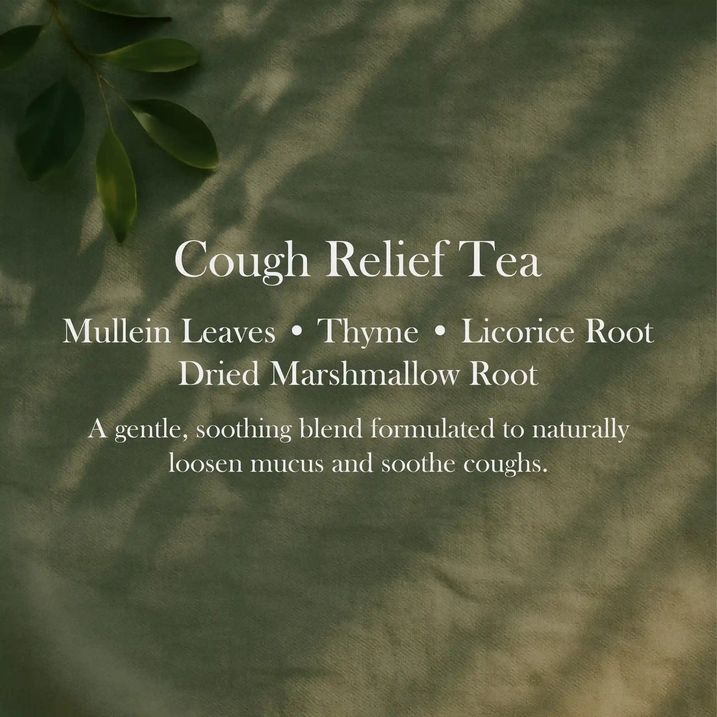 Cough Relief Tea for soothing throat comfort and gentle chest congestion relief.