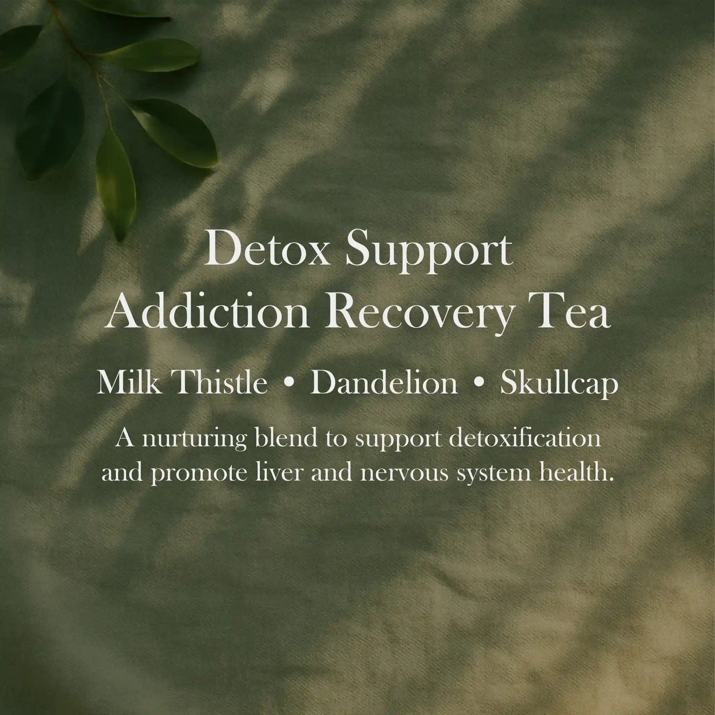 Detox Support Tea for liver cleanse, addiction recovery, and natural body detoxification.
